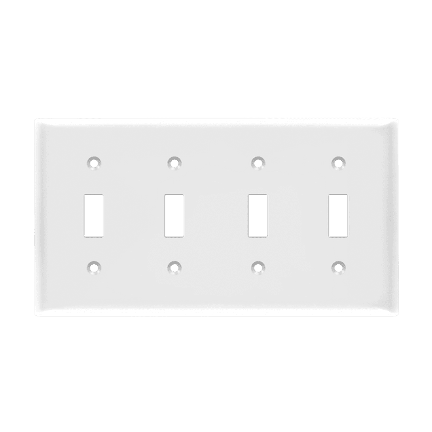 Enerlites 8814-W Toggle Switch Four-Gang Wall Plate