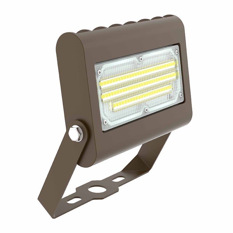 Westgate 15W, 3000K, LFX-SM-10-30W-MCTP-TR-15W-30K, 120V Power & CCT-Adjustable Small Flood Light with Trunnion - Dark Brown