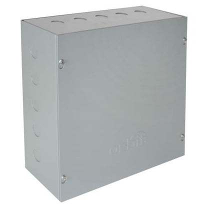 Orbit 12124-50 NEMA Type 1 Screw Cover Enclosure With 1/2" K.O. 12" X 12" X 4" - Gray