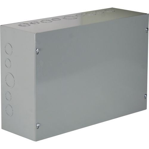 Orbit 12186 Indoor NEMA Type 1 Screw Cover Enclosure With K.O. 12" X 18" X 6" - Gray