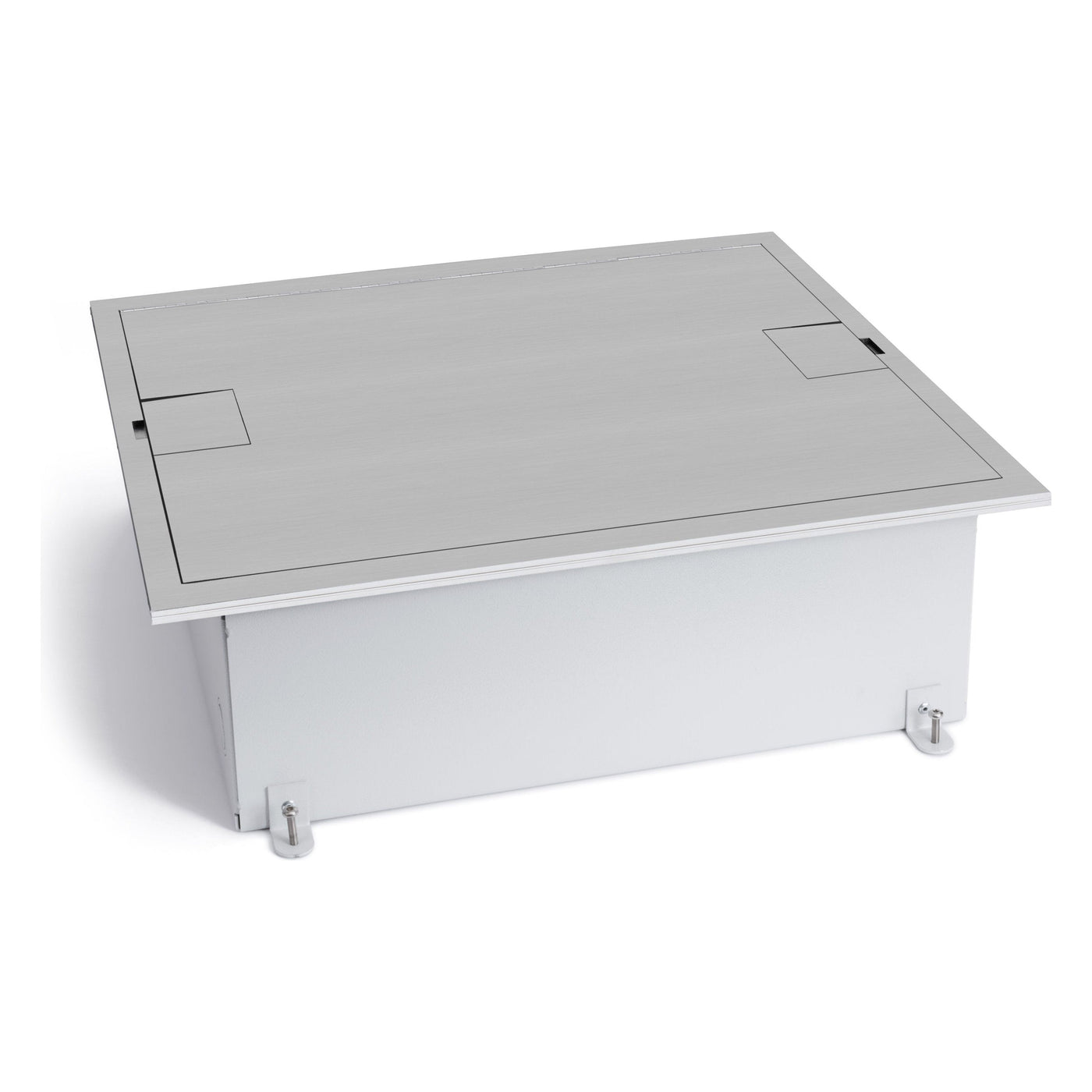 Lew Electric 12200-SS Recessed Floor Box for Concrete, Raised or Wood Floor 12 Gang-stainless