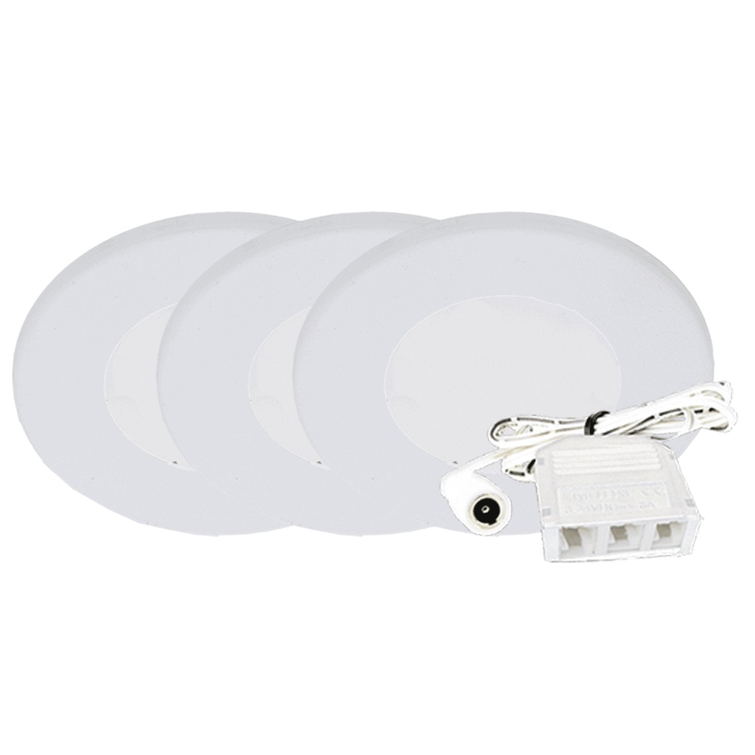 Westgate PL12-3KIT-40K-WH, 12V 2W 3" Round Slim LED Puck Light, 120 Lumens - White