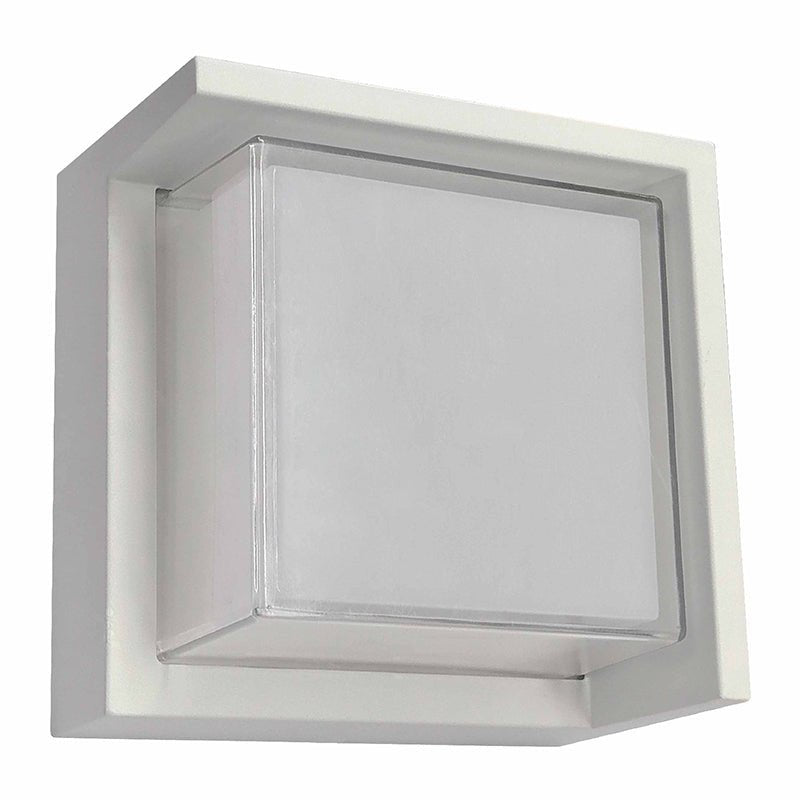 Westgate 12W, 3000K, LRS-H-MCT-C90-WH-12W-30K, Bold Square Architectural LED Wall Light with 3-Color Temperatures - White