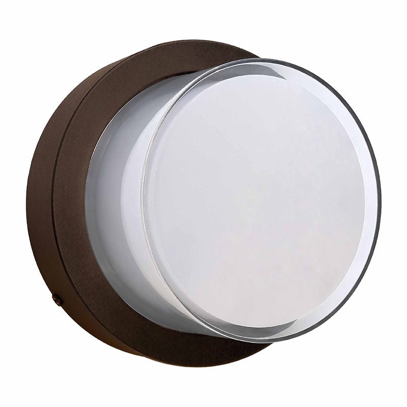 Westgate 12W, 3000K, lrs-e-mct-c90-mgbr-12W-30K, Round Architectural LED Wall Light with 3-Color Temperatures - Bronze