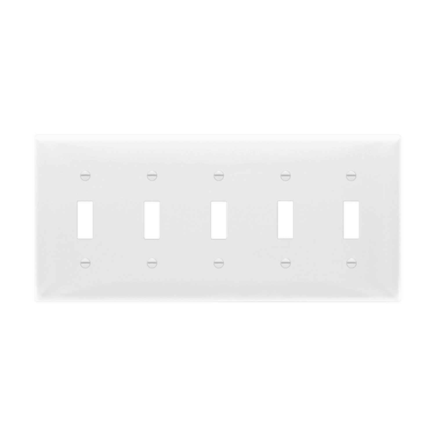 Enerlites 8815-W Toggle Switch Five-Gang Wall Plate
