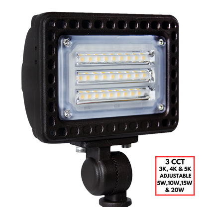 Foco reflector LED de aluminio ABBA de 20 W y 12 V, 3000 K, blanco cálido o 5000 K, blanco frío