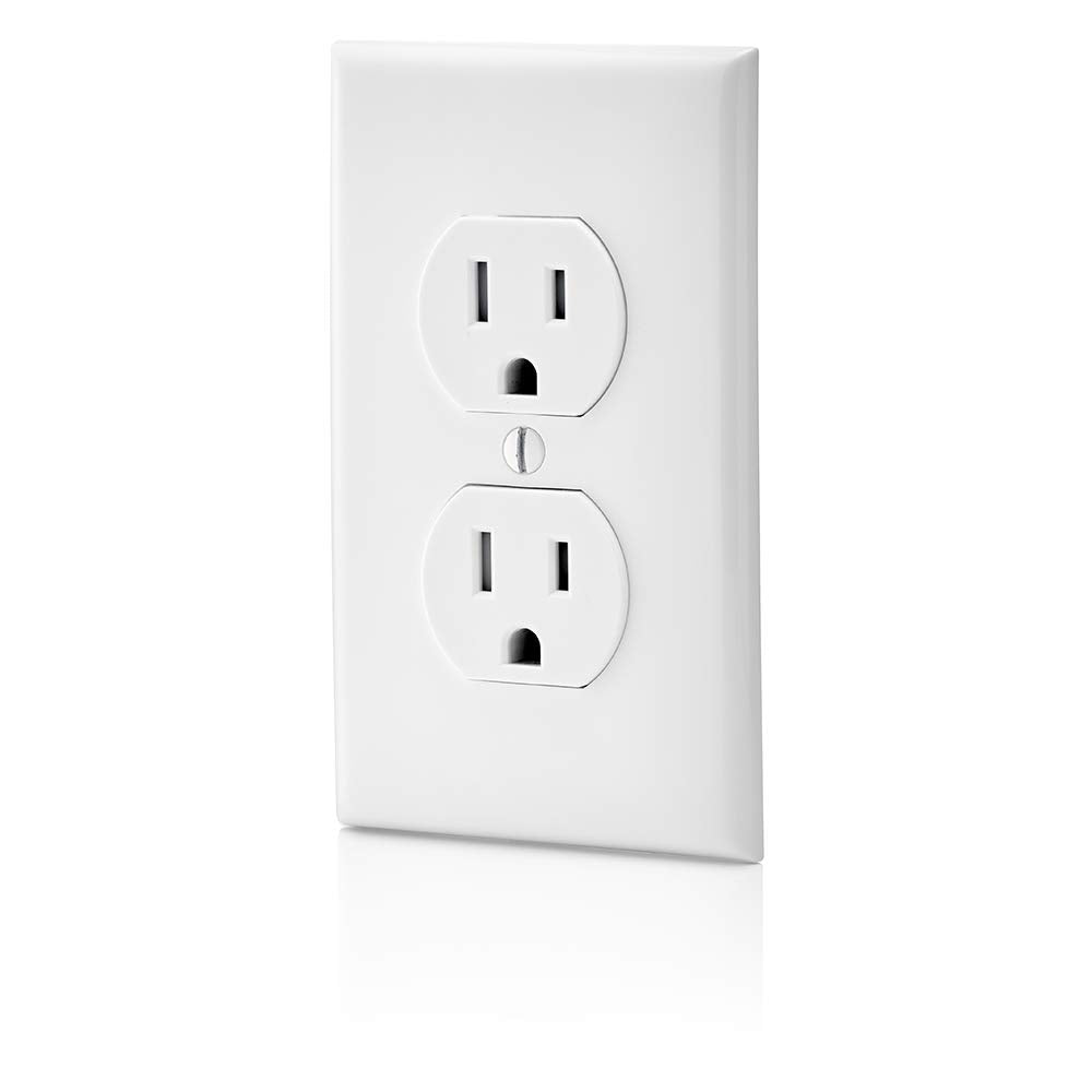 15 - Amp 125V Tamper Resistant Duplex Receptacle, White - Sonic Electric