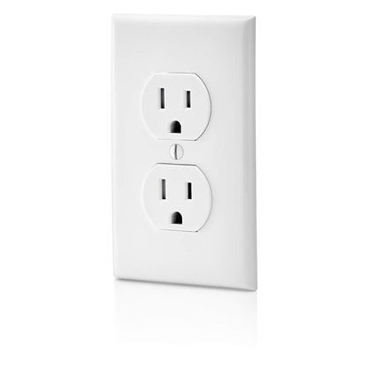 15 - Amp 125V Tamper Resistant Duplex Receptacle, White - Sonic Electric