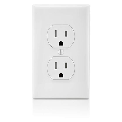 15 - Amp 125V Tamper Resistant Duplex Receptacle, White - Sonic Electric