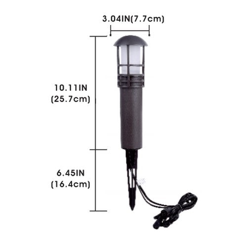 ABBA Lighting USA CDPA55 3W LED Cast Aluminum Path Light, 3000K Warm White, 160 Lumens, 12V AC/DC, Bronze Finish with Ground Spike