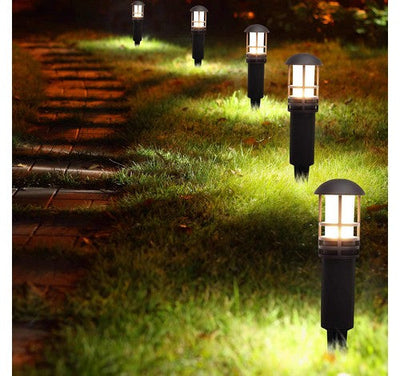 ABBA Lighting USA CDPA55 3W LED Cast Aluminum Path Light, 3000K Warm White, 160 Lumens, 12V AC/DC, Bronze Finish with Ground Spike