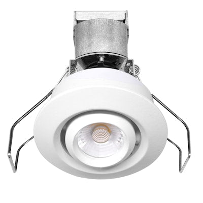 Envision LED-MDL-1-ADJ-6W-30K-RD-WH-12V 1" LV Round Gimbal Downlight: Mini-Line