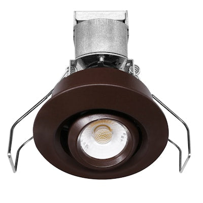 Envision LED-MDL-1-ADJ-6W-30K-RD-BZ-12V 1" LV Round Gimbal Downlight: Mini-Line