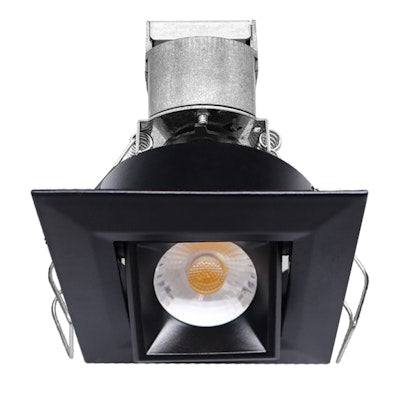 Envision LED-MDL-1-ADJ-6W-30K-SQ-BLK-12V 1" LV Square Gimbal Downlight: Mini-Line