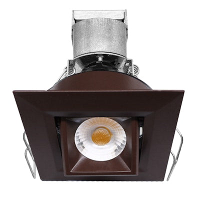 Envision LED-MDL-1-ADJ-6W-30K-SQ-BZ-12V 1" LV Square Gimbal Downlight: Mini-Line