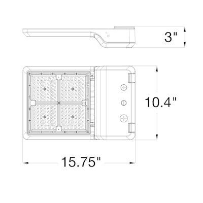 Envision LED-ARL3-5P240-TRI-BZ-UNV Large Area: ARL3 Light G3 Bolt-Line - Bronze