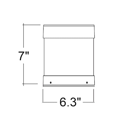 Envision LED-BLD-RD-5CCT-LV-FL-BL Bollard Head: Round Louver Flat Top - Black Finish - Black