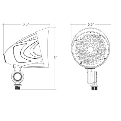 Envision LED-BLT-3P25W-TRI-WH-KN-UNV Bullet Flood Trunnion: MAGNA-Line (Photocell Included) - White