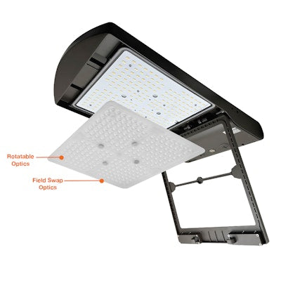 Envision LED-ARL3-OPT-5P450-TRI-BL-UNV-330W-40K, 120/277V, Large Area Light Optic-Line - Black