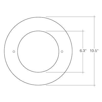 Envision GR-6-WH 6" Goof Ring, Inner Dim, 6.3" Outer Dim, 10.5"