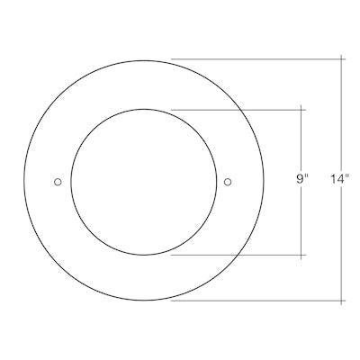 Envision GR-10-WH 10" Goof Ring, Inner Dim, 9" Outer Dim, 14.1"