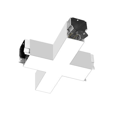 Envision LED-ALIN2-X-D-5CCT-WH-RTK ARCY-LINE: X-Shape Connector Recessed Flange - White