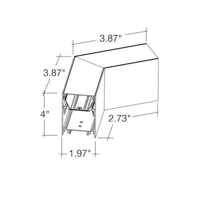 Envision LED-ALIN2-120L-D-5CCT-WH-RTK ARCY-LINE: 120L-Shape Connector Recessed Flange - White