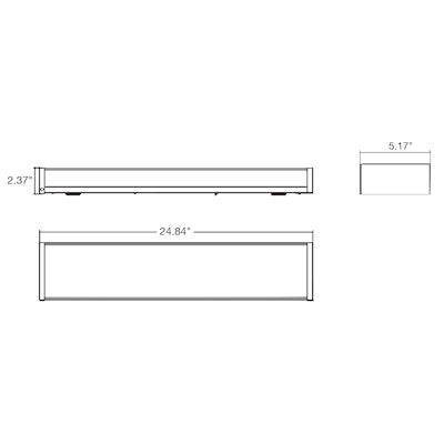 Envision LED-WRP-PRM-2FT-20W-6CCT-UNV-20W-35K, 120/277V, 2 FT Prismatic Wrap - White