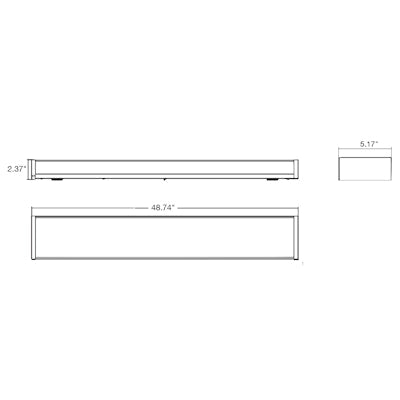 Envision LED-WRP-PRM-4FT-40W-6CCT-UNV-40W-65K, 120/277V, 4 FT Prismatic Wrap - White