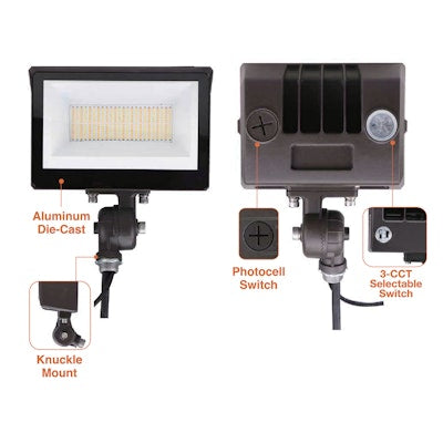 Envision LED-ARL3-ARC-3P100-TRI-BZ-UNV-KNT-PC Architectural Flood Light with Photocell - Bronze