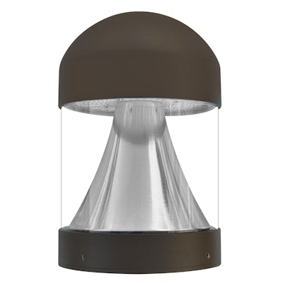 Envision LED-BLD-RD-5CCT-CN-DM-BL Bollard Head: Round Cone Dome Top - Black Finish - Black