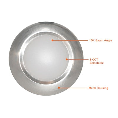 Envision LED CCT de disco cúspide de 10 W y 4" seleccionable 