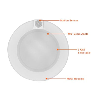 Envision 10W 4" Cusp Disk LED CCT Selectable W/ PIR