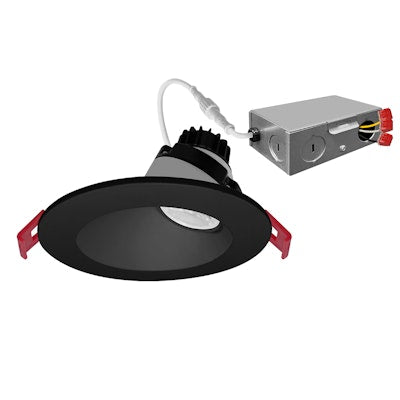 Envision LED-SL-SLP-ADJ-4R-8W-5CCT-BLK 4" Regressed Gimbal Downlight for Sloped Ceilings (Canless) - Black Round