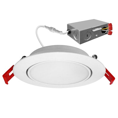 Envision LED-SL-TLT-4R-9W-TRI 4" External J-Box Adjustable Downlight: Slim-Line