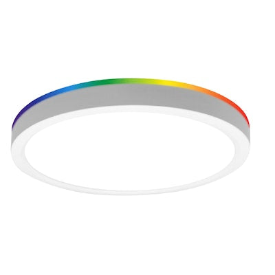 Envision LED-SLDSKR-7-15W-RGB+W-WH 7" Surface Mount Round: Slim-Line RGB+W - White