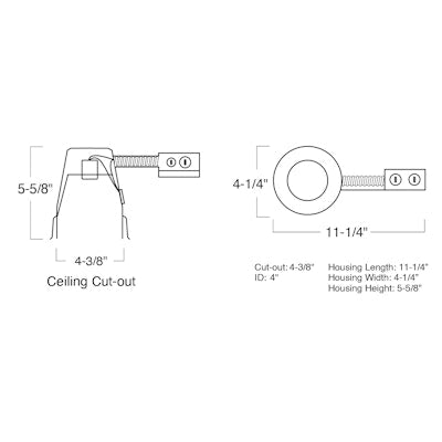 Envision C4-RM-ICAT-LED 120-277V 4" IC Rated Can (Remodel)