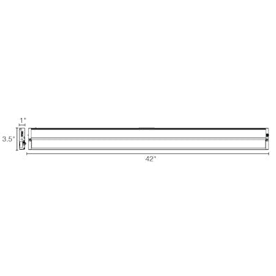 Envision LED-UC-42I-18W-5CCT-USB-WH-UNV-18W-30K, 120-277V, 42" Undercabinet Bar w/ USB/USB-C - White