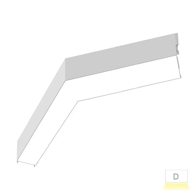 Envision LED-ALIN2-12X12-120L-3P25-UD-5CCT-WH ARCY-LINE: 12x12" 120° L-Shape Downlight