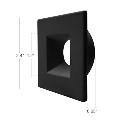 Envision DLJBX-1-TRIM-BLK-SQ 1" Black Square Smooth Trim