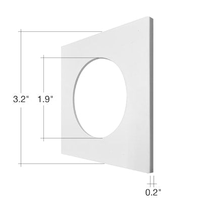 Envision DLJBX-2-TRIM-WH-S-SQ 2" White Smooth Square Trim