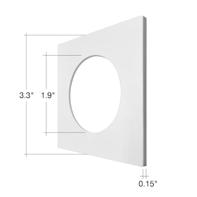 Envision DLJBX-ADJ-3-TRIM-WH-SQ 3" Gimbal Square Trim White Finish