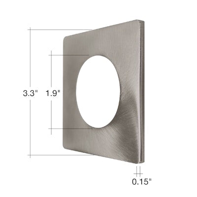 Envision DLJBX-ADJ-3-TRIM-BN-SQ 3" Gimbal Square Trim Brushed Nickel