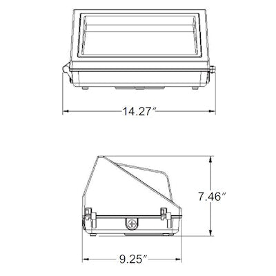 Envision LED-WPF-5P60-TRI-WH-PC-50W-40K, 120/277V, Regular Wall Pack Full-Line - White