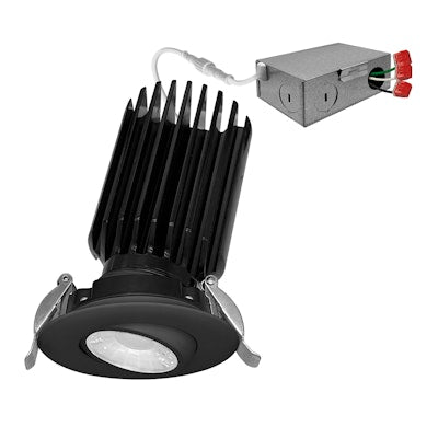 Envision LED-DLJBX-ADJ-3-12W-5CCT-BLK-R 3" Gimbal Downlight: SnapTrim-Line - Black