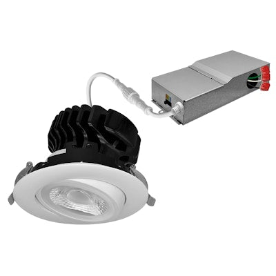 Envision LED-DLJBX-ADJ-4-18W-5CCT-WH-R 4" Gimbal Adjustable Downlight Canless - White