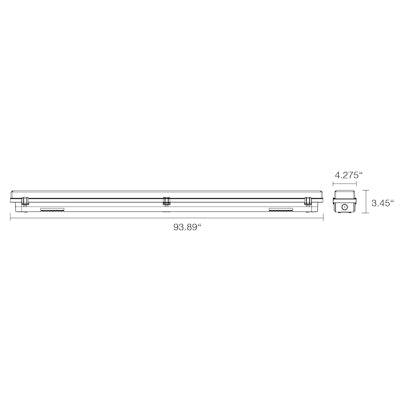 Envision LED-VPT-8FT-3P100-5CCT-UNV-60W-65K, 120/277V, 8' Linear Vapor Tight - White