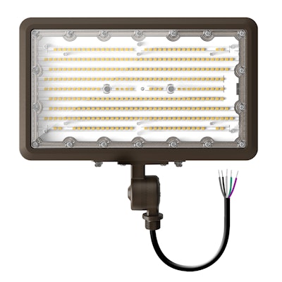 Envision LED-FL-3P100-TRI-BZ-KNYK-PC, 120-277V, Mini Area Floodlights XS-Line - Bronze