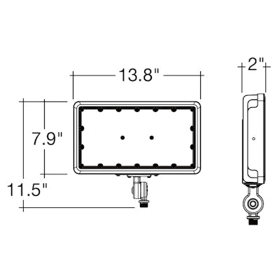 Envision LED-FL-3P150-TRI-BL-KNYK-PC-150W-50K, 120-277V, Mini Area Floodlights XS-Line - Black