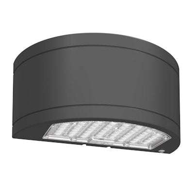 Envision LED-WPUD-SC-3P80-TRI-BL-PC-48W-50K, 120-347V, CIRCLE-Line Half Cylinder Up/Down Wall Pack - 